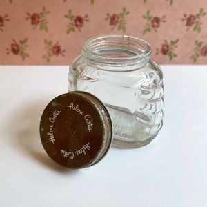 Vintage 1950s Helene Curtis Glass Jar.